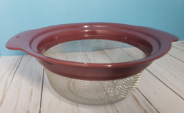 Corning Visions Cranberry Steam &amp; Boil Basket 2.5L Replacement - Basket ... - £15.95 GBP