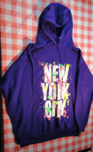DISCONTINUED ROCKIN NEW YEARS EVE 2013 NEW YORK CITY PURPLE PULL OVER HO... - $26.72