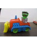 ORIGINAL Vintage 1986 Playskool Sesame Street Oscar Grouch Metal Bulldoz... - $12.86