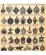 1969 Gold Filled Gents Charms 1901 Repro Advertisement Sears Jewelry DWU16J - $28.07 CAD
