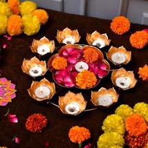 urli bowl diwali Decoration for Floating Flowers Tealight Candles 12 inch - £41.99 GBP
