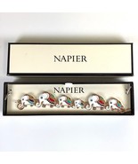 Vtg Napier Elephant Jeweled White Enamel Link Bracelet in Original Box 6... - $547.00 MXN
