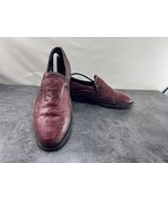 Unbranded Loafers Men 10.5 M Shoes Red leather crocodile Slip on Comfort... - $67.14