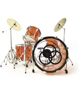 Fanmerch Mini Drum Set John Bonham, Led Zeppelin Tribute Vistalite Trans... - £72.47 GBP