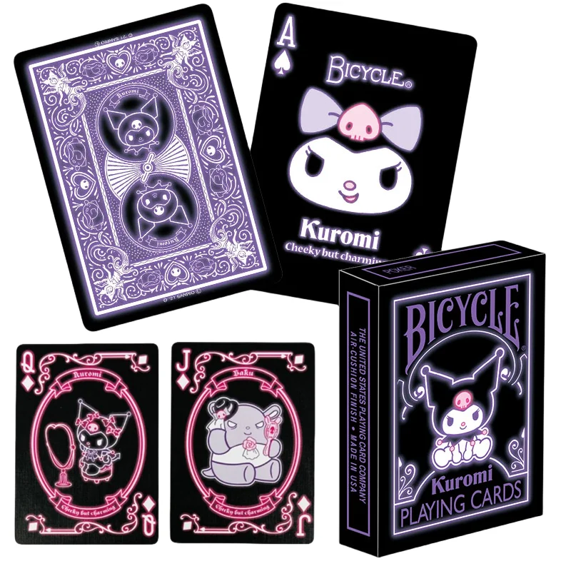 54Pcs/Box Sanrio Cards Kawaii Kuromi Poker Cinnamoroll Card Toys Peripheral - £8.53 GBP
