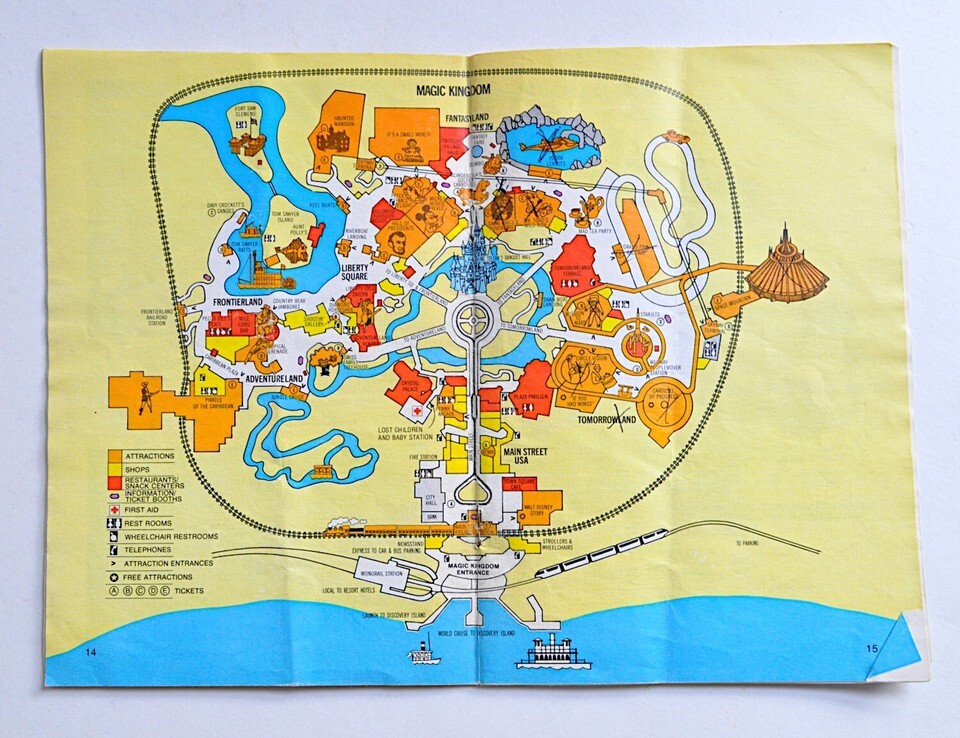 Lot 2 Walt Disney World 1979 Vacationer's Guide Brochures Polaroid Park Maps 70s Item image 11