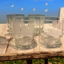 4 Vtg MCM Bonwit Teller Etched Frosted Owls Old Fashioned Tumbler 10 oz ... - $39.59
