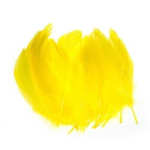100 Pcs Nature Goose Feathers For Diy Craft Wedding Home Party Decorations (Yell - £15.97 GBP