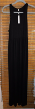 Euovmy Women&#39;s Ladies Sleeveless Long Dress Size L large Black GUC - £54.52 GBP