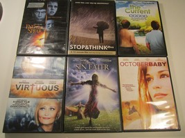 DVD (Lot of 6) CHRISTIAN End Spear CURRENT Virtuous OCTOBER BABY Sin Eat... - $22.08