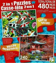 Koi Pond/Red Autumn Leaves and Temple, Japan - Total 480 Jigsaw Puzzles - £10.05 GBP