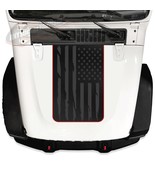 3 Tone Distressed American Flag Hood Vinyl Decal Fits Jeep Wrangler JL/F... - $130.99