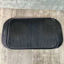 Vintage 15.5&quot; x 10&quot;  Cast Iron rectangular Griddle with Grease Groove - £26.13 GBP