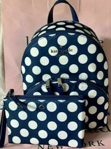 Kate Medium Karissa Seaside Nylon Backpack and Double Zip Wristlet NWT - £118.68 GBP