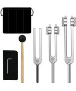 Tuning Forks Set 128Hz,256Hz,512Hz for Healing, Chakra &amp; Sound Therapy - $55.56