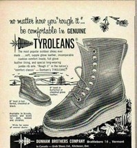 1958 Print Ad Dunham Tyroleans Hunting Boots Brattleboro,VT - $10.19