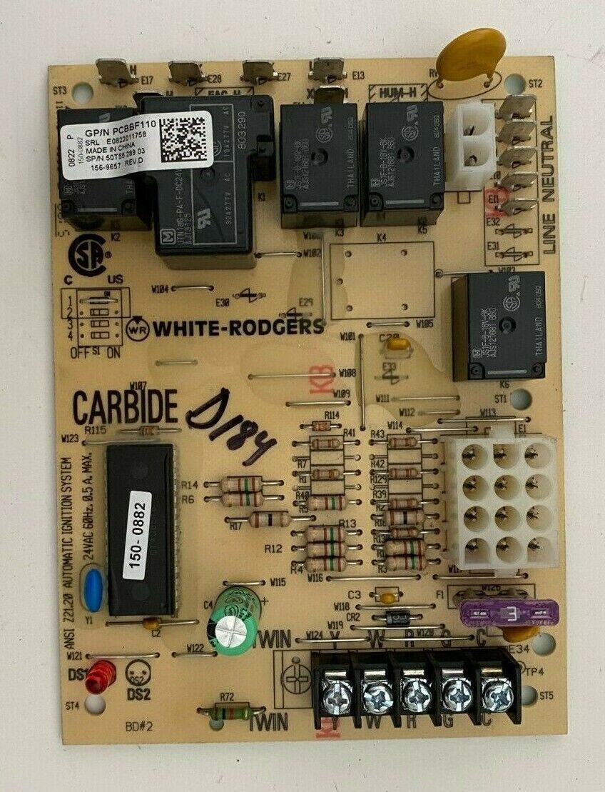 Goodman Amana PCBBF110 Furnace Control Board 50T55-289 used #D184 - $36.37