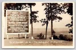 RPPC Cumberland MD U.S. 40 Top of Town Hill Mountain c1940s Postcard J27 - £7.86 GBP