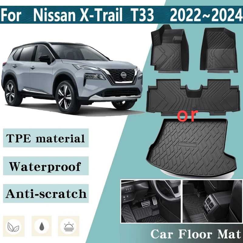 LHD Car Floor Mat for Nissan X-Trail X Trail XTrail Rogue T33 2022~2024 Foot - £132.89 GBP+