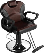 Funnylife Black &amp; Brown Reclining Salon Chair Tattoo Chair Hydraulic Barber - £245.42 GBP