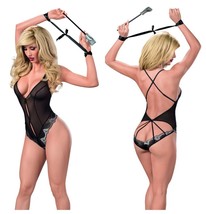 TEDDY OPEN STRAPPY BACK INNER GODDESS  3 piece SET BLACK GREY - $372.30 MXN