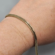 Herringbone Chain Bracelet 14k Yellow Gold 8&quot; Long w/ Catch Clasp 7g - £298.63 GBP