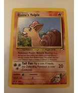 Pokemon 2000 Gym Heroes Blaine&#39;s Vulpix 065/132 Single Trading Card Near... - £7.82 GBP