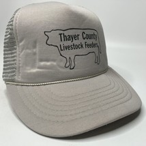 Thayer County Livestock Feeders Nebraska Mesh Snapback Farmer Trucker Ha... - $19.55