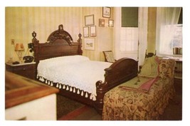 Vintage Postcard Of Franklin D. Roosevelt&#39;s Bedroom Hyde Park New York - £9.93 GBP
