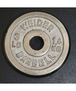 Vintage 1 Single WEIDER Chrome Weight Silver Plate 3 LBS 1.4 kg Standard... - $431.51 MXN