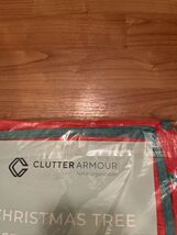 Christmas Tree Storage Bag 50x15x19" Zipper Closure Holds Both Sides Red... - $30.40