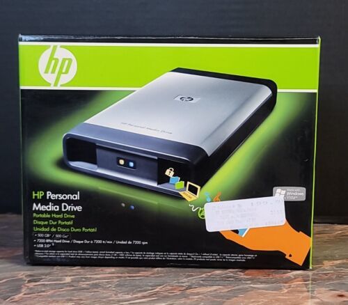 HP Personal Media Drive Portable Hard Drive 500 GB New Open Box, SEE  DESCRIPTION