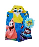 Spongebob, Patrick and Mr. Krabs Hooded Towel and Loofah Set, 24&quot; X 50&quot; - $363.13 MXN
