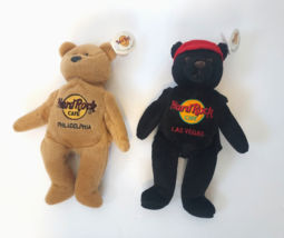Hard Rock Cafe Las Vegas &amp;  Philadelphia Teddy Bear 9" Plush Charlie Bea... - $13.85