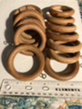 Wooden Curtain Rings With Eye Hook open box  Set Of 14 - £39.95 GBP
