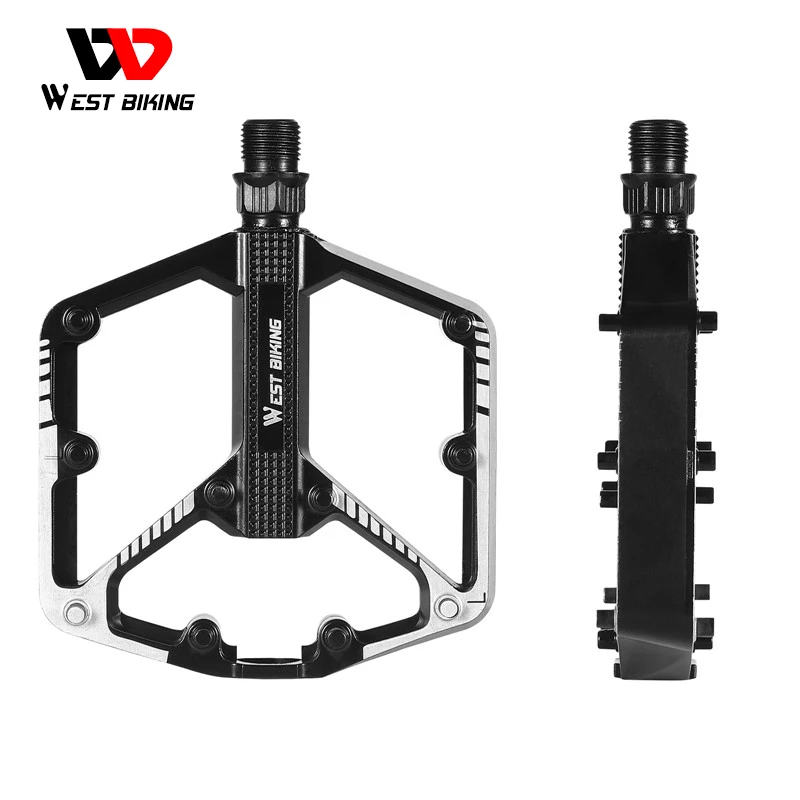 WEST BI Cycling Ultralight Bike Pedal Bicycle Sealed DU ing Pedals 14mm Aluminum - £96.33 GBP