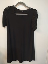 Tiana B Black Dress Ruffled Sleeves Size S - £7.84 GBP