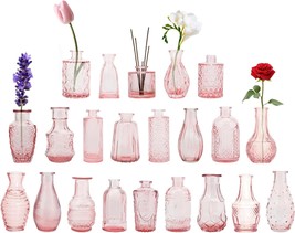 22 Pack Flower Vase - Beahot Mini Bud Vases In Bulk, Small Vases For, Pink - $46.99