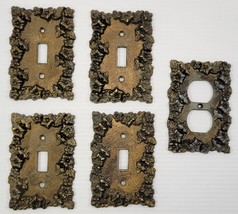 G3) 5 Vintage Floral Metal Light Switch Outlet Wall Plate Covers - £6.22 GBP
