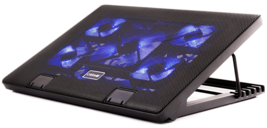 Laptop Cooling Pad for 12-17 inch Laptop  5 Ultra Quiet Fans  USB Powered w/2 po - £16.04 GBP