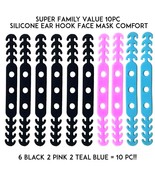 10PC Face Comfort Ear Hook Adjustable Ear Strap Extension Silicone Ear Pain - $131.73 MXN