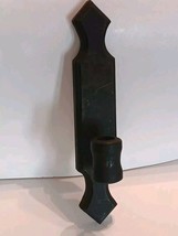 1 Black Wooden Primitive Country Wall Taper Candle Holder Sconce, 11.5&quot; - $9.46