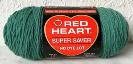 Red Heart Super Saver Worsted Acrylic 4 Ply Yarn - 1 Skein 8 oz Dark Spruce #361 - £7.57 GBP