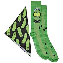 Rick and Morty Pickle Rick Crew Sock and Face Mask Combo - £7.98 GBP