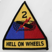 2ND Armored Division Hell On Wheels Us Army Embroidered Patch 3.75 Inches - £4.42 GBP