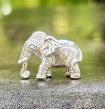 Statua dell&#39;elefante religioso indù massiccio argento 999 Hathi Idol 14 gm,... - $46.56