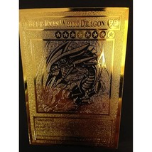 Blue-Eyes White Dragon Gold Metal Yugioh Card - £20.33 GBP