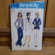 Vintage 1974 Simplicity 6803 Pattern Misses Unlined Suit &amp; Pants sz 18 / 20 Cut - £19.43 GBP