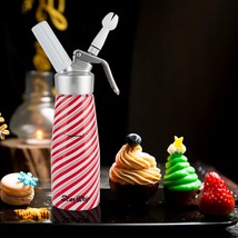 Professional Whipped Cream Dispenser Highly Durable Aluminum Cream Whipp... - £43.28 GBP