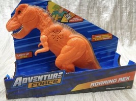 Adventure Force Roaring Rex (Orange) Push Rex&#39;s Back and Roars, Sound/Eyes Light - £21.27 GBP
